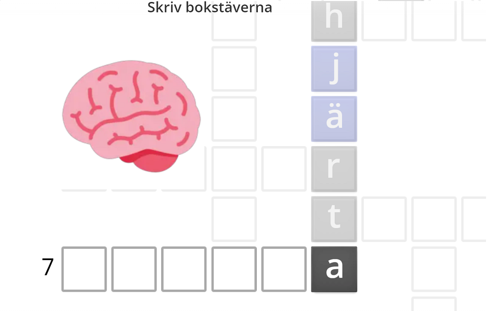 Križaljka: Imenuj dijelove tijela na švedskom